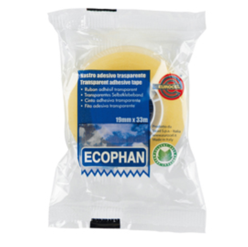 Nastro adesivo Ecophan - in caramella - 1,9 cm x 33 m - trasparente - Eurocel